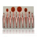 10PCS New Arrival Golf Shape Oval 3D Mermaid Makeup Brush Set